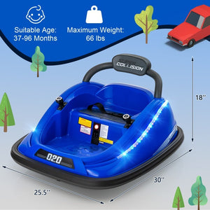 12V Battery Powered Kids Electric Bumper Car Ride-On Toy with Remote Control Trend Times 3