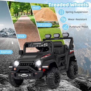 12V Battery Powered Kids Electric Ride-On Truck with Remote Control, Power Display, and 3-Speed Settings Trend Times 10