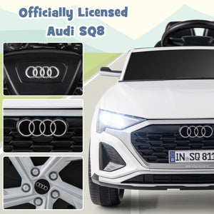 12V Licensed Audi SQ8 Kids Ride-On Car Toy with Remote Control and 3-Speed Settings Trend Times 8