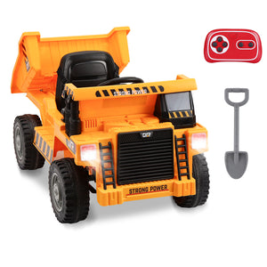 12V Battery-Powered Kids Ride-On RC Dump Truck Construction Tractor with Electric Bucket Trend Times 11