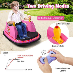 12V Battery Powered Kids Electric Ride-On Bumper Car with 2 Driving Modes for Toddlers Trend Times 4