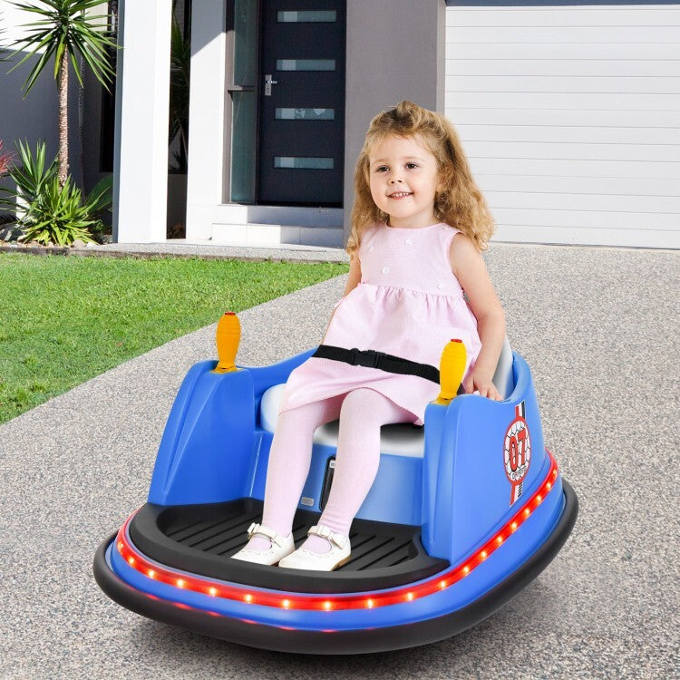 12V Battery Powered Kids Electric Ride-On Bumper Car with Flashing Lights for Toddlers Trend Times 1