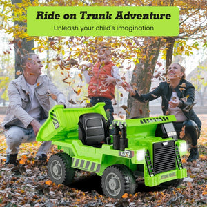 12V Electric Ride-On Dump Truck for Kids with 2.4G Remote Control Battery Powered Car Gift Trend Times 4