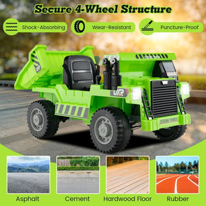 12V Electric Ride-On Dump Truck for Kids with 2.4G Remote Control Battery Powered Car Gift Trend Times 5