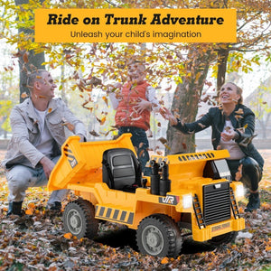 12V Battery-Powered Electric Ride-On Dump Truck for Kids with Functional Dump Bed Trend Times 5