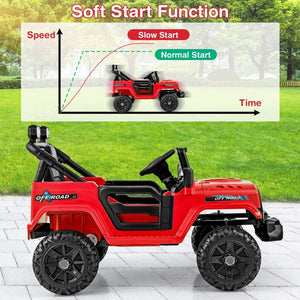 12V Battery-Powered Kids Electric Ride-On Truck Car with Remote Control and 3 Speed Settings Trend Times 4