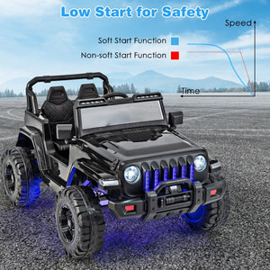 12V Battery Powered Kids Ride-On Jeep Car Toy with Two Driving Modes and 2.4G Remote Control Trend Times 3