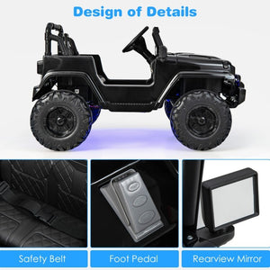 12V Battery Powered Kids Ride-On Jeep Car Toy with Two Driving Modes and 2.4G Remote Control Trend Times 8