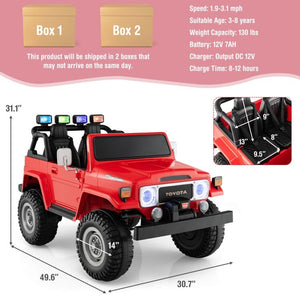 12V Battery Powered 2-Seat Kids Ride-On Car with 2.4G Remote Control Trend Times 2