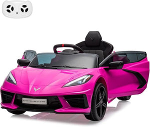 12V Battery Powered Licensed Corvette Ride-On Car for Kids with Music and LED Lights Trend Times 3