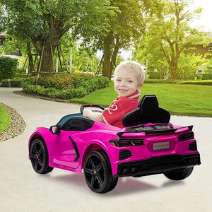 12V Battery Powered Licensed Corvette Ride-On Car for Kids with Music and LED Lights Trend Times 7
