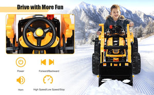 12V Battery-Powered Kids Ride-On Front Loader Excavator Dumper Truck Toy Trend Times 15