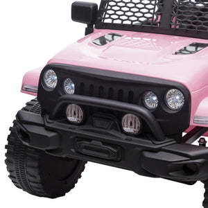 12V Battery-Powered Pink Kids Ride-On Off-Road Truck with Parent Remote Control Trend Times 8