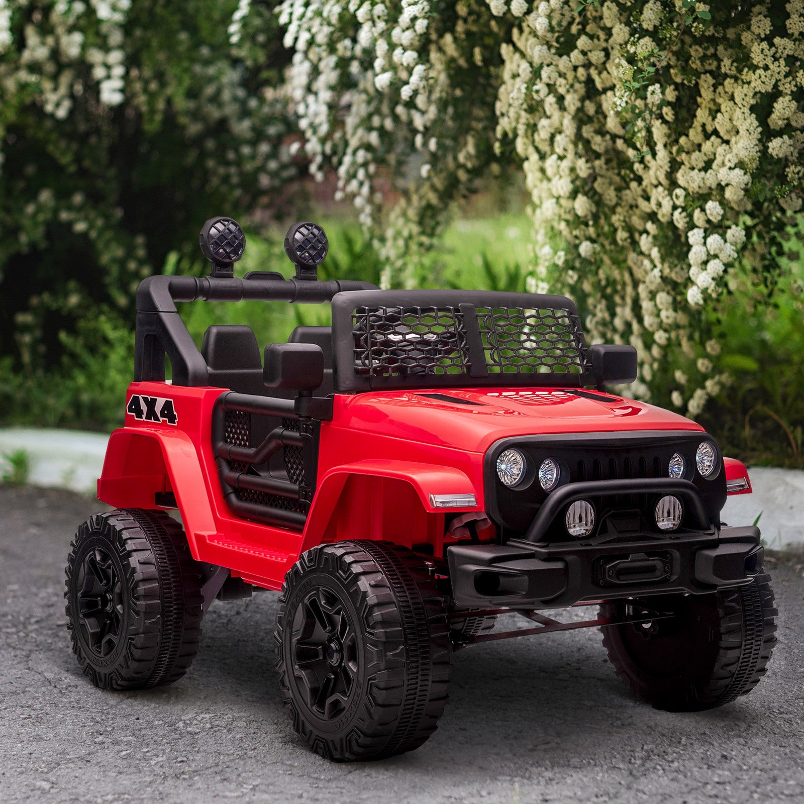 12V Battery-Powered Kids Ride-On Off-Road Truck Toy with Parent Remote Control Red Trend Times 1