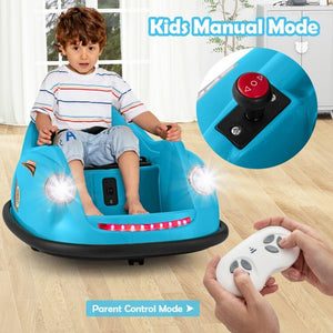 12V Battery-Powered Kids Electric Ride-On Bumper Car with Remote Control Trend Times 8