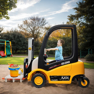 12V Battery Powered Kids Ride-On Forklift Car with Tent, Liftable Fork and Remote Control Trend Times 6