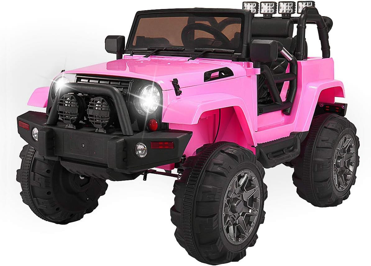 12V Battery-Powered Pink Electric Toy Car for Kids with Remote Control Trend Times 0