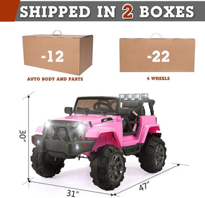 12V Battery-Powered Pink Electric Toy Car for Kids with Remote Control Trend Times 2