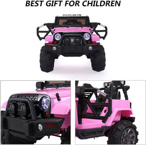 12V Battery-Powered Pink Electric Toy Car for Kids with Remote Control Trend Times 3