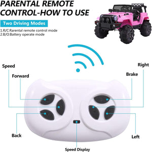 12V Battery-Powered Pink Electric Toy Car for Kids with Remote Control Trend Times 6