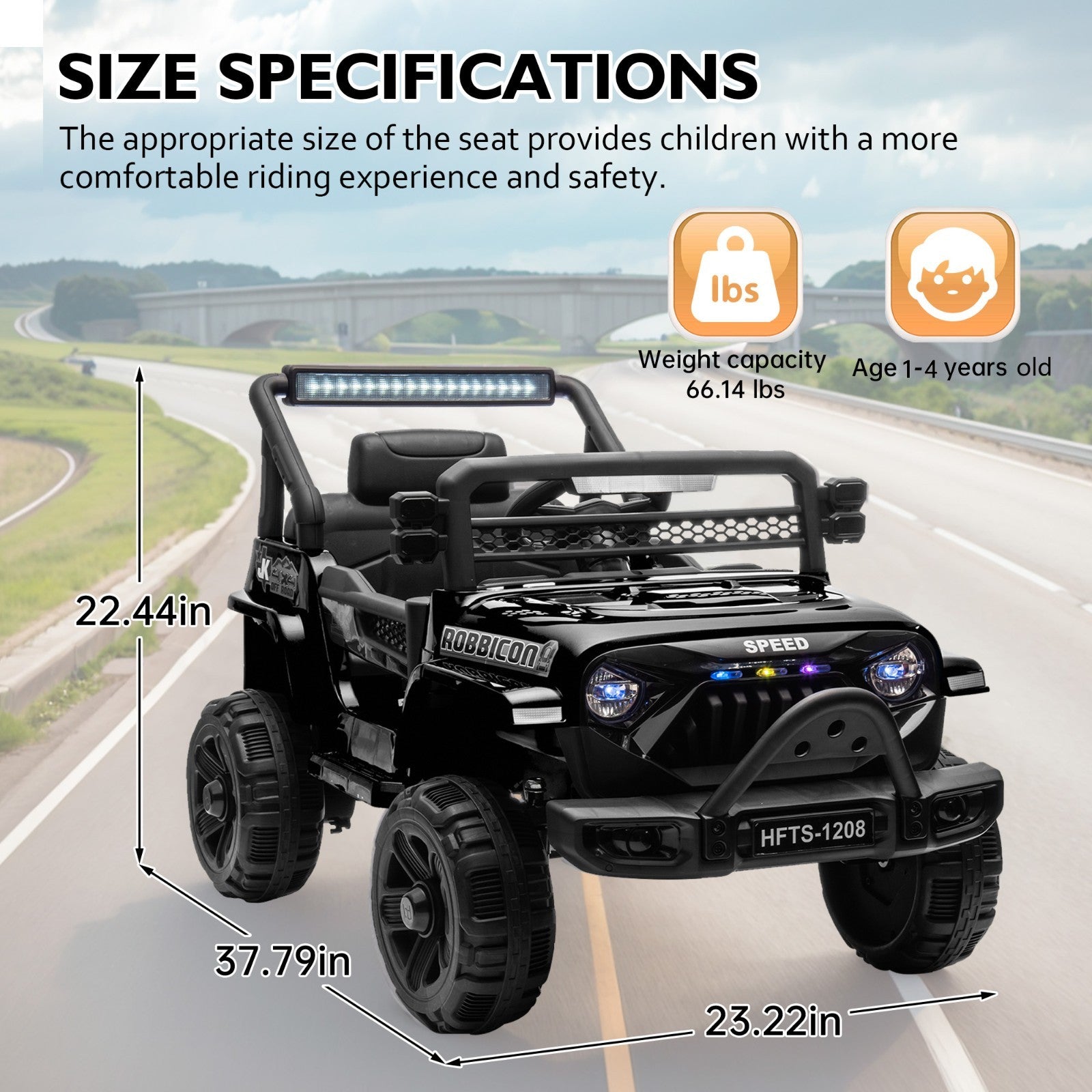 12V Battery-Powered Ride-On Toy Truck for Kids with Remote Control, LED Lights, and Music Trend Times 1
