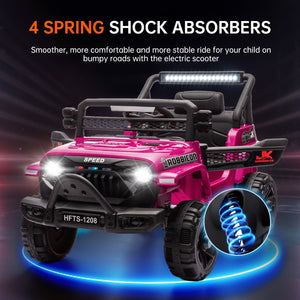 12V Battery-Powered Ride-On Toy Truck for Kids with Remote Control, LED Lights, and Music Trend Times 12