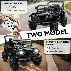 12V Battery-Powered Ride-On Toy Truck for Kids with Remote Control, LED Lights, and Music Trend Times 3
