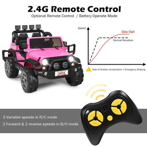 12V Rechargeable Kids Ride-On Car Truck with Remote Control and Storage Compartment Trend Times 8