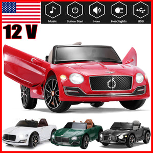 12V Bentley-Style Electric Ride-On Toy Car with Remote Control and LED Lights for Kids Trend Times 8