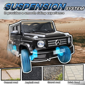 12V Licensed Kids Electric Benz G500 Car with Remote Control Black Trend Times 4