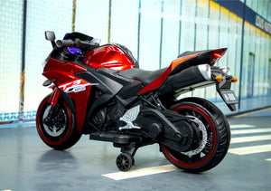 12V Kids Motorcycle Ride-On Toy with Training Wheels and Manual Throttle for Boys and Girls Trend Times 2