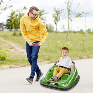 12V Electric Green Kids Ride-On Bumper Car with Remote Control and 360° Steering Trend Times 0