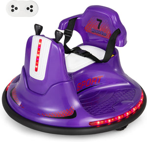 12V Toddler Ride-On Bumper Car with Dual Joysticks and Flashing Lights for Ages 1-3 Trend Times 0
