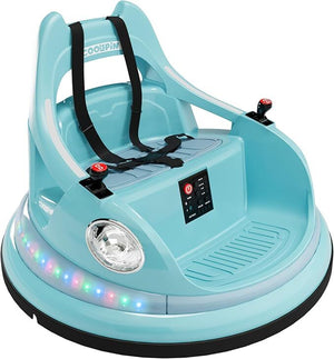 12V Kids Bumper Car with Remote Control, LED Lights, and 360-Degree Spin Trend Times 3