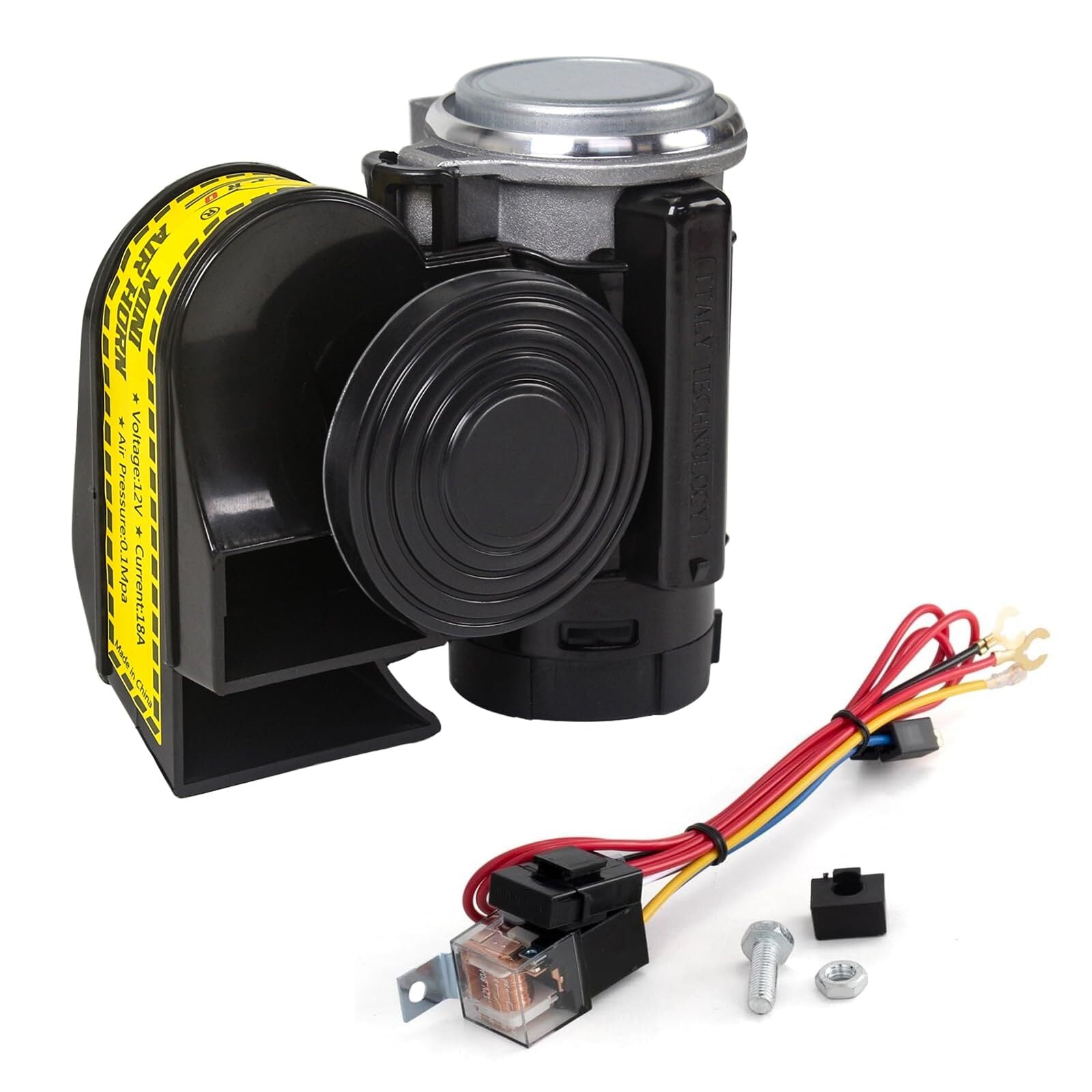 12V Compact Mini Air Horn 130dB for Car Truck Motorcycle Golf Cart Trend Times 0