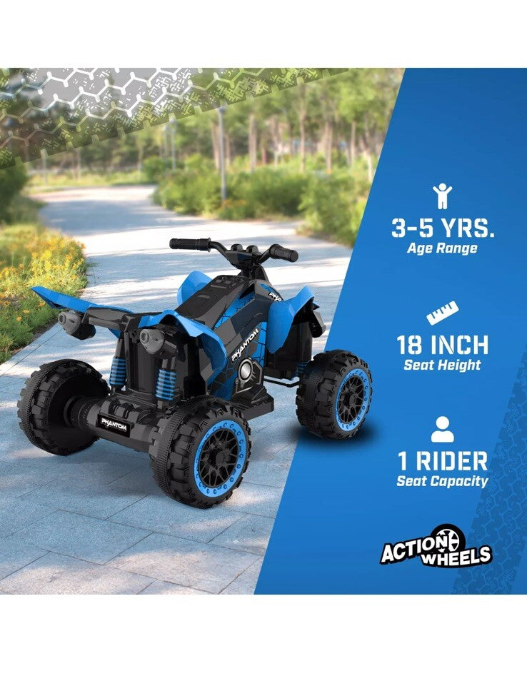 12V Blue Electric ATV Quad Cars for Kids Ages 3 to 6 Trend Times 1