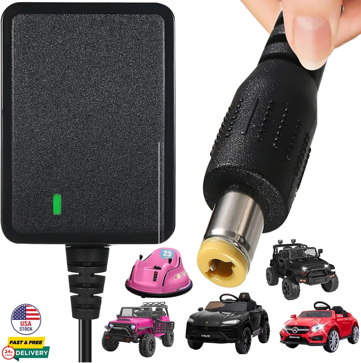 12V Charger Power Supply for Kids Ride-On Car Class 2 Toy Bumper Car Trend Times 0