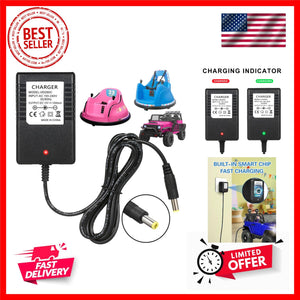 12V Battery Charger for Kidzone Bumper Car and Ride-On Toys Trend Times Variant 0