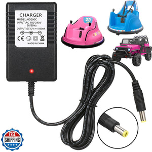 12V Battery Charger for Kidzone Bumper Car and Ride-On Toys Trend Times 0
