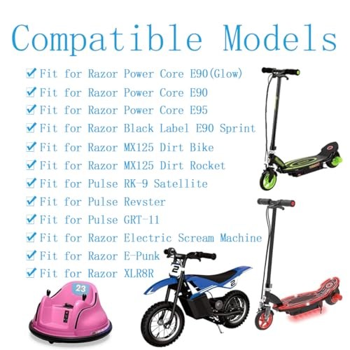 12V Replacement Charger for Razor Power Core E90 E95 Electric Scooter Black Trend Times 1