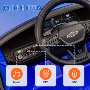 12V Licensed Chevrolet Silverado RST Kids Electric Car Blue Trend Times 9