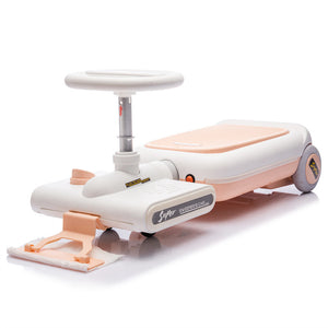 12V Kids Cleaning Go-Kart with Extendable Mop 35W, Adjustable Speed 1.86-2.49 MPH, Pink, Ages 3-6 Trend Times 8