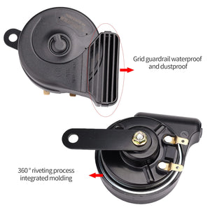 12V Compact Waterproof Car and Train Horn with High and Low Tones, Super Loud Trend Times 3