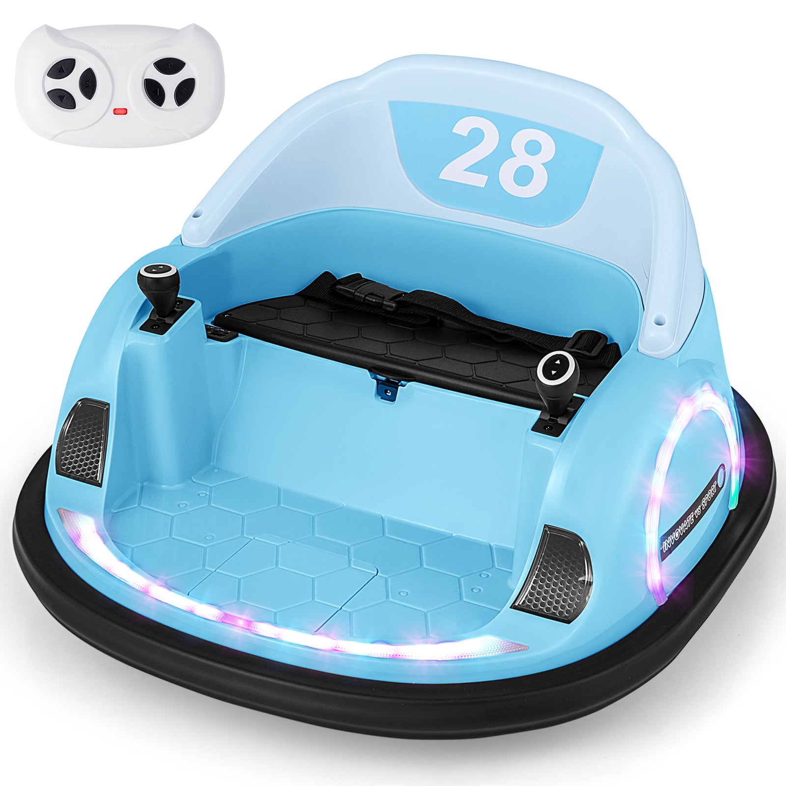 12V Electric 360° Spin Ride-On Bumper Car Toy with Remote Control for Toddlers Trend Times 0