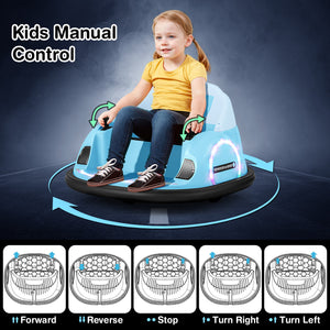 12V Electric 360° Spin Ride-On Bumper Car Toy with Remote Control for Toddlers Trend Times 7