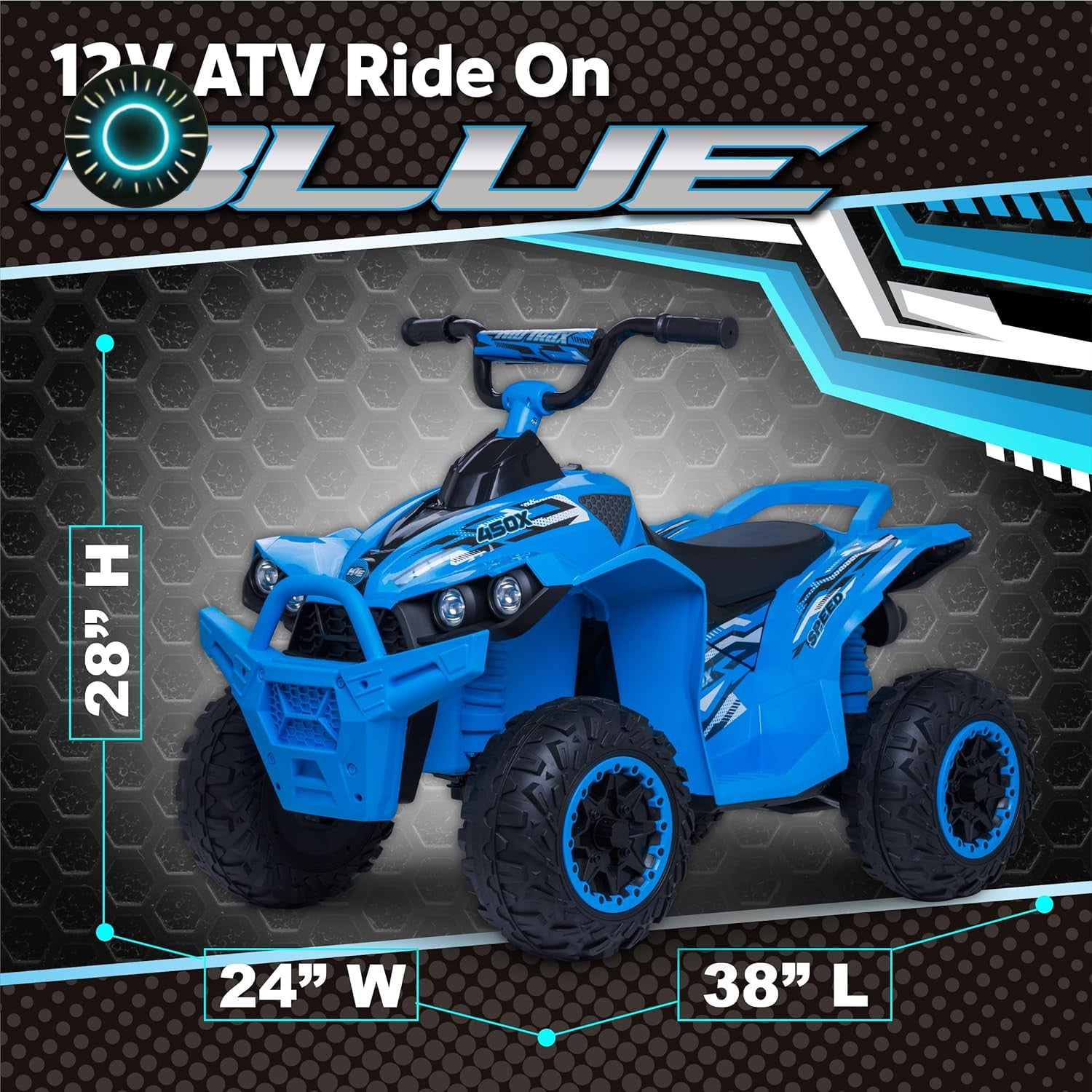 12V Electric Ride-On ATV for Boys and Girls Indoor Outdoor Four Wheeler Toy Trend Times 1