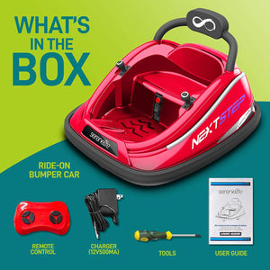 12V Electric Kids Bumper Car with Remote Control, 360° Spin and LED Lights Trend Times 5