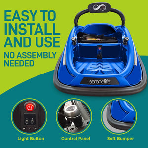 12V Electric Kids Bumper Car with Remote Control, 360° Spin and LED Lights Trend Times 3
