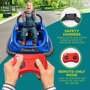 12V Electric Kids Bumper Car with Remote Control, 360° Spin and LED Lights Trend Times 8