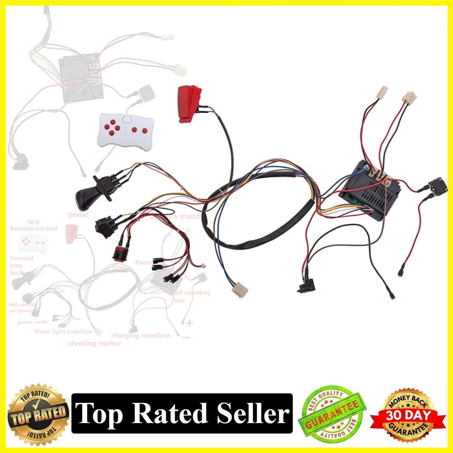 12V Electric DIY Car Modification Kit with Wiring, Switch, and 2.4G Bluetooth Remote Control Trend Times 0